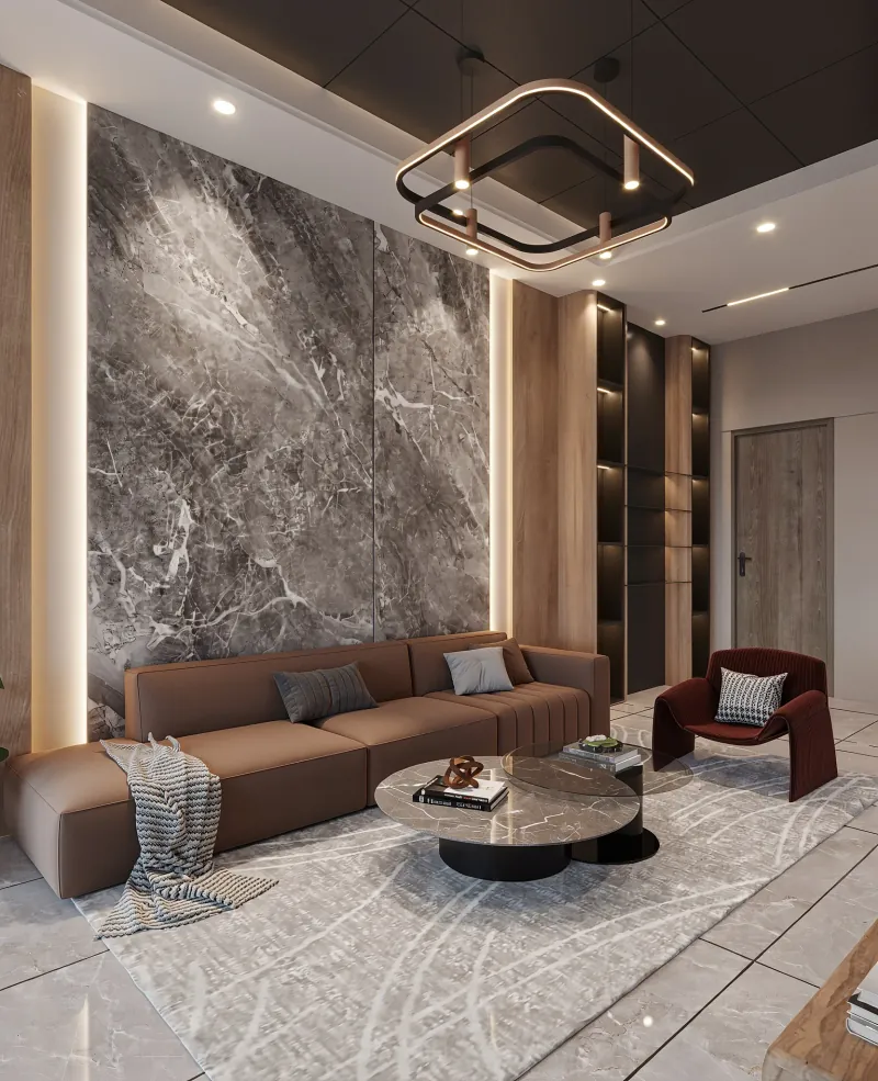 3D flythrough video of a modern house interior